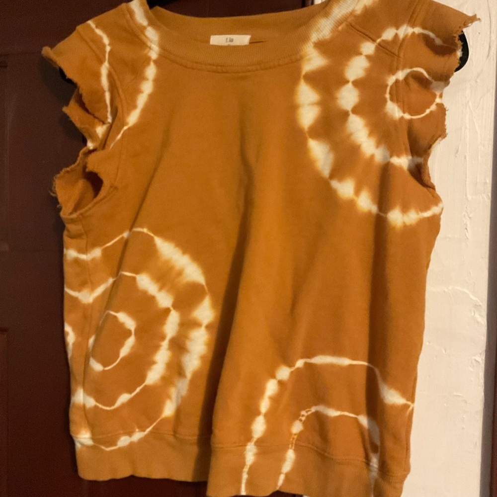 Anthropologie TLa.Yellow Tie-Dye Sleeveless Top Size S - Picture 5 of 6